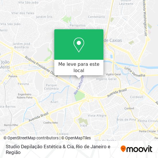 Studio Depilação Estética & Cia mapa