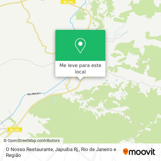 O Nosso Restaurante, Japuiba Rj. mapa