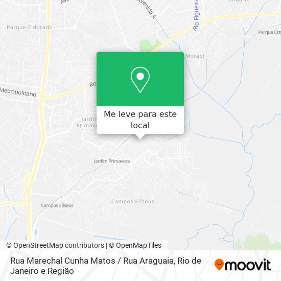 Rua Marechal Cunha Matos / Rua Araguaia mapa