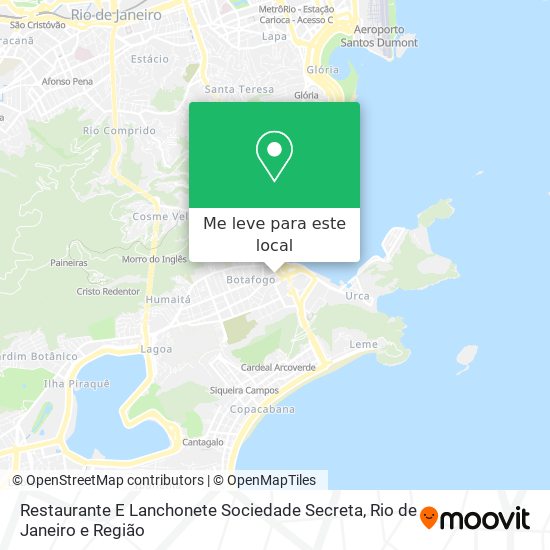 Restaurante E Lanchonete Sociedade Secreta mapa