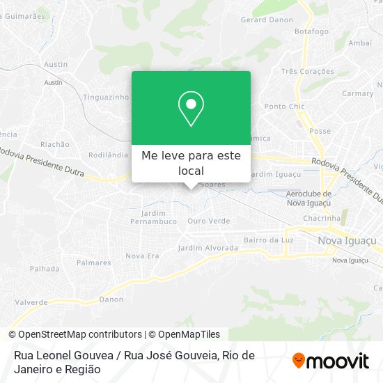 Rua Leonel Gouvea / Rua José Gouveia mapa