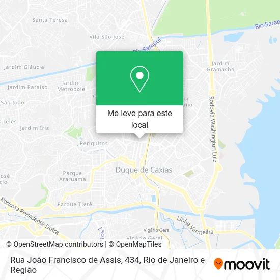 Rua João Francisco de Assis, 434 mapa