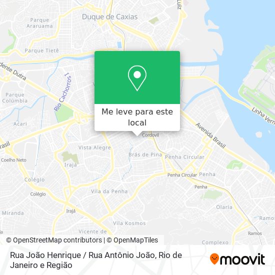 Rua João Henrique / Rua Antônio João mapa