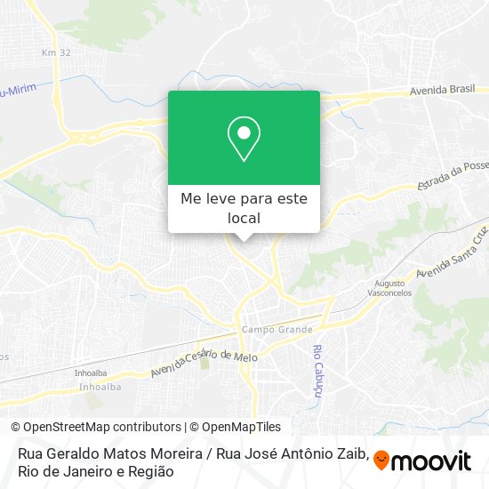 Rua Geraldo Matos Moreira / Rua José Antônio Zaib mapa