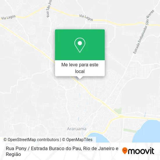 Rua Pony / Estrada Buraco do Pau mapa