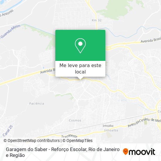 Garagem do Saber - Reforço Escolar mapa