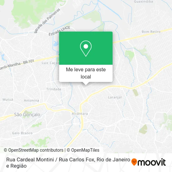 Rua Cardeal Montini / Rua Carlos Fox mapa