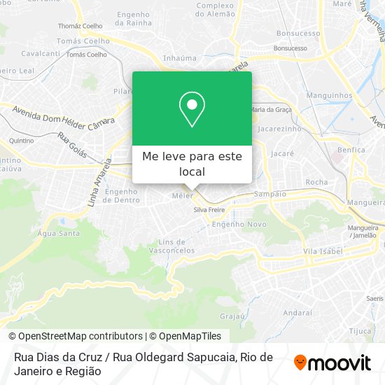Rua Dias da Cruz / Rua Oldegard Sapucaia mapa