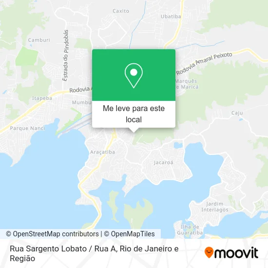 Rua Sargento Lobato / Rua A mapa