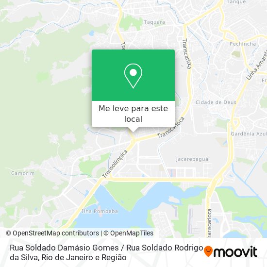 Rua Soldado Damásio Gomes / Rua Soldado Rodrigo da Silva mapa