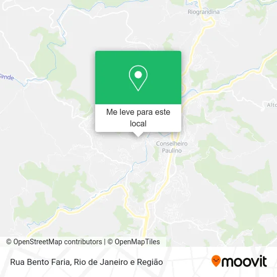 Rua Bento Faria mapa