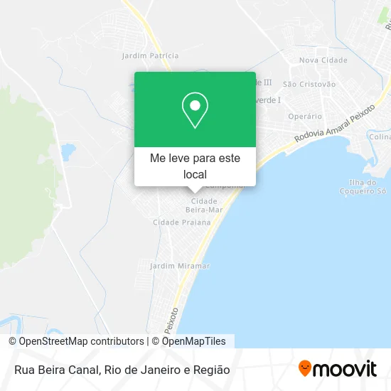 Rua Beira Canal mapa