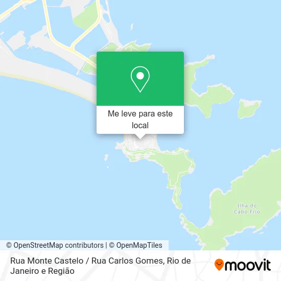Rua Monte Castelo / Rua Carlos Gomes mapa
