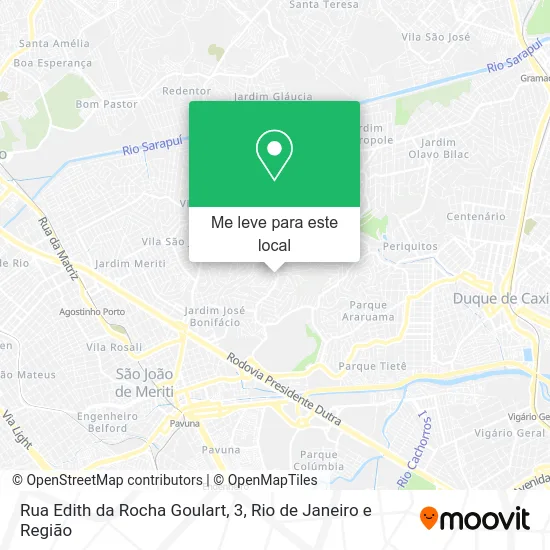 Rua Edith da Rocha Goulart, 3 mapa