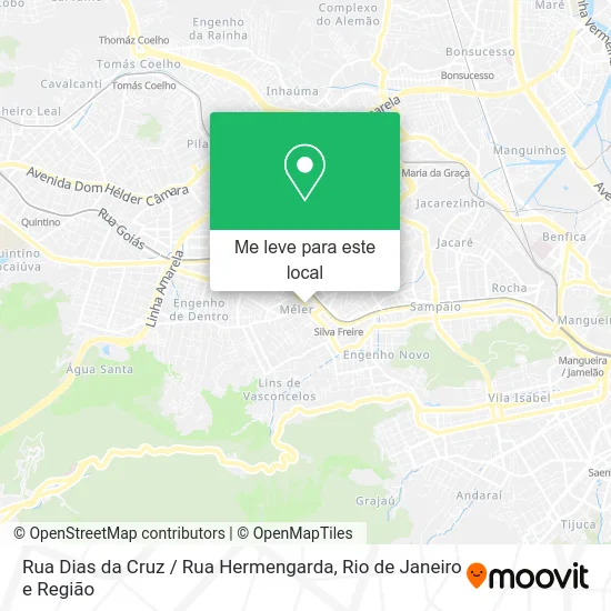 Rua Dias da Cruz / Rua Hermengarda mapa