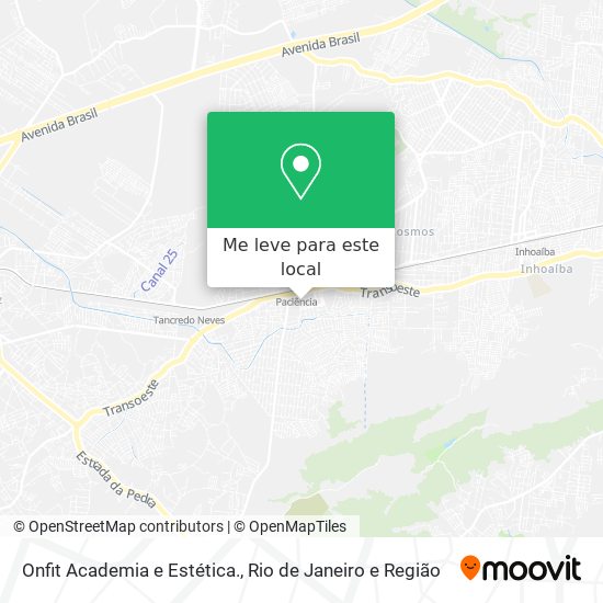 Onfit Academia e Estética. mapa