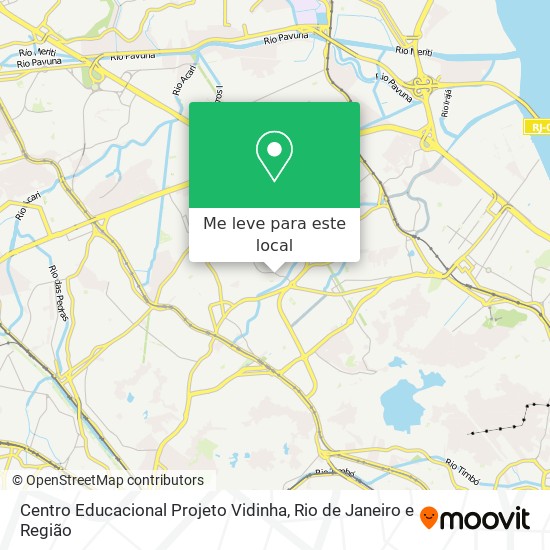 Centro Educacional Projeto Vidinha mapa