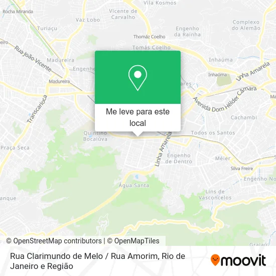 Rua Clarimundo de Melo / Rua Amorim mapa
