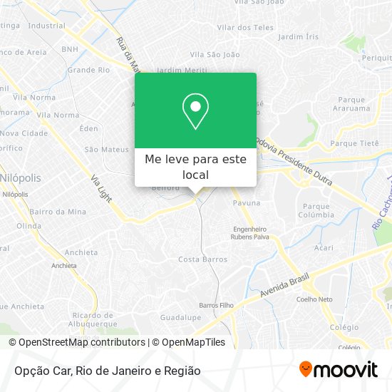 Opção Car mapa