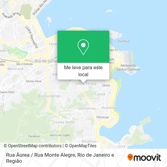 Rua Áurea / Rua Monte Alegre mapa