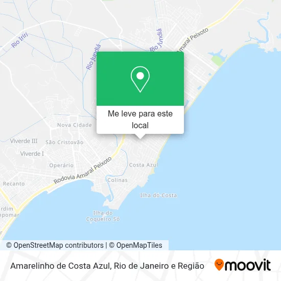 Amarelinho de Costa Azul mapa