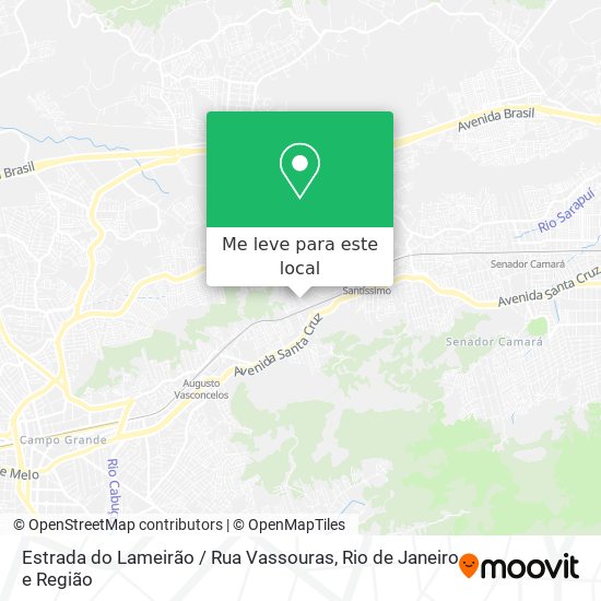 Estrada do Lameirão / Rua Vassouras mapa