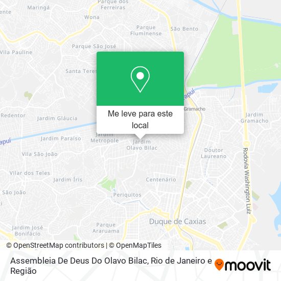 Assembleia De Deus Do Olavo Bilac mapa