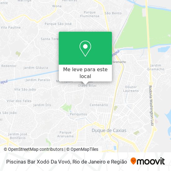Piscinas Bar Xodó Da Vovó mapa