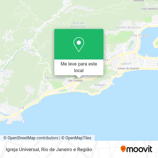 Igreja Universal mapa