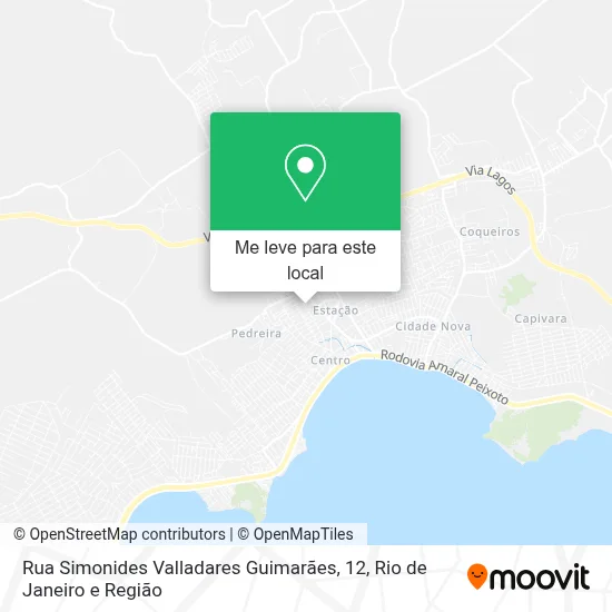 Rua Simonides Valladares Guimarães, 12 mapa