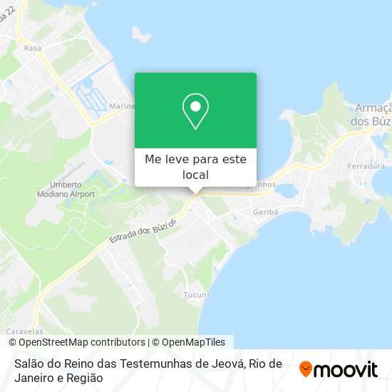 Salão do Reino das Testemunhas de Jeová mapa