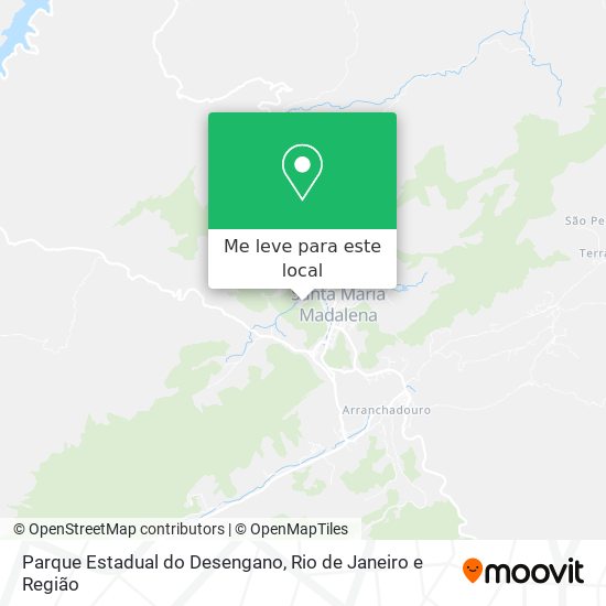 Parque Estadual do Desengano mapa