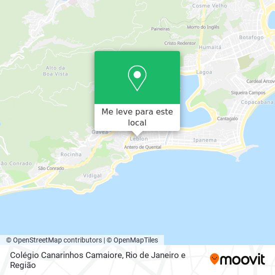 Colégio Canarinhos Camaiore mapa