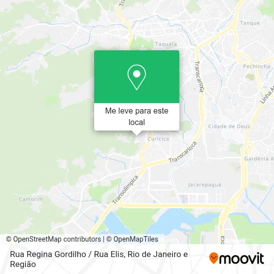 Rua Regina Gordilho / Rua Elis mapa