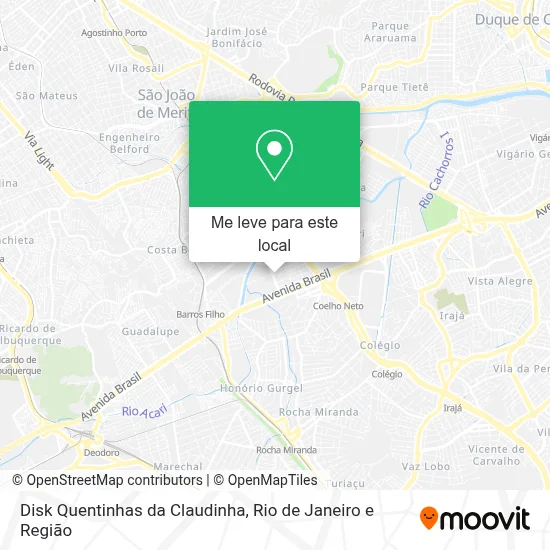 Disk Quentinhas da Claudinha mapa