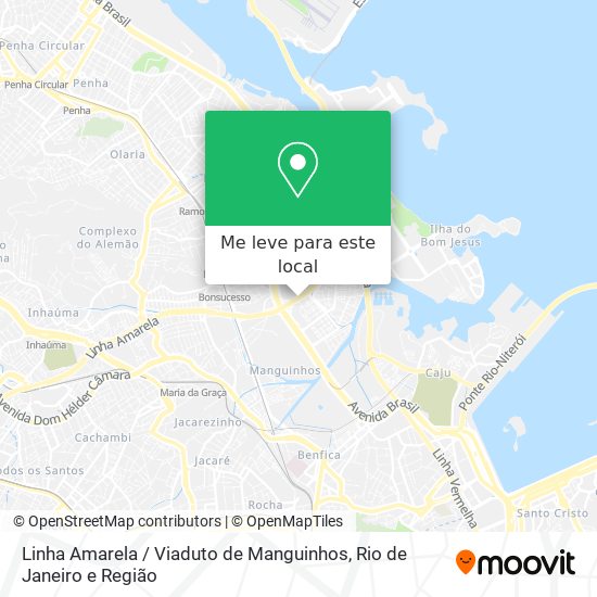 Linha Amarela / Viaduto de Manguinhos mapa