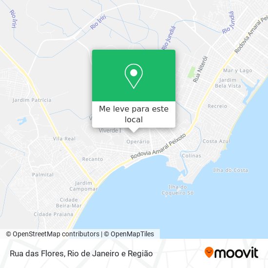 Rua das Flores mapa