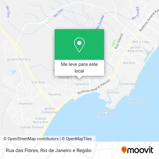 Rua das Flores mapa