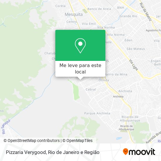 Pizzaria Verygood mapa