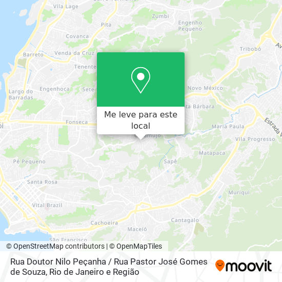 Rua Doutor Nilo Peçanha / Rua Pastor José Gomes de Souza mapa