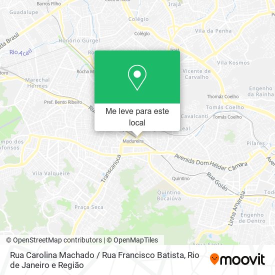 Rua Carolina Machado / Rua Francisco Batista mapa