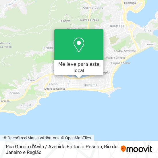 Rua Garcia d'Avila / Avenida Epitácio Pessoa mapa