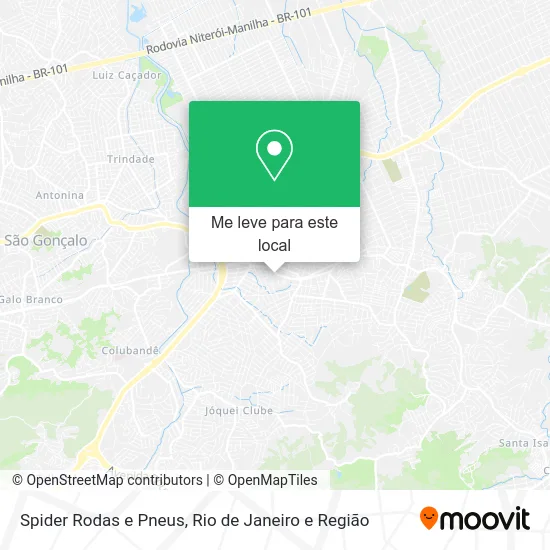 Spider Rodas e Pneus mapa