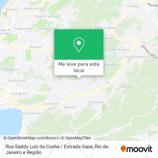 Rua Saddy Luiz da Cunha / Estrada Sape mapa