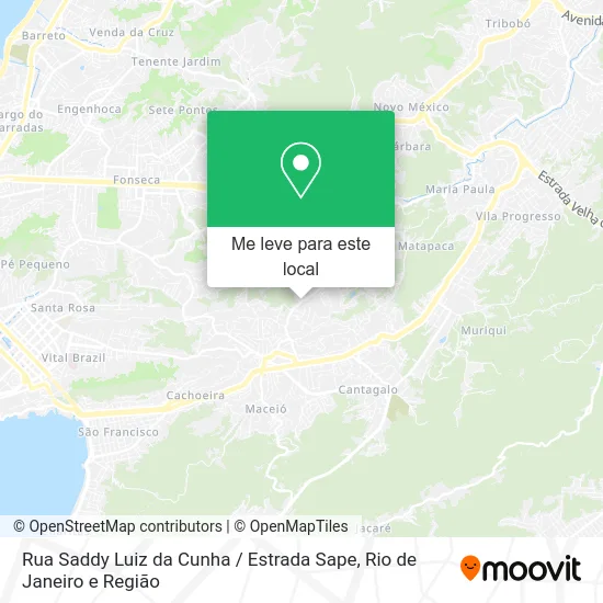 Rua Saddy Luiz da Cunha / Estrada Sape mapa