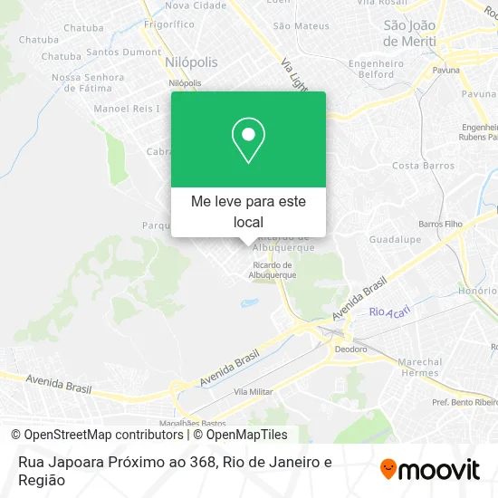 Rua Japoara Próximo ao 368 mapa