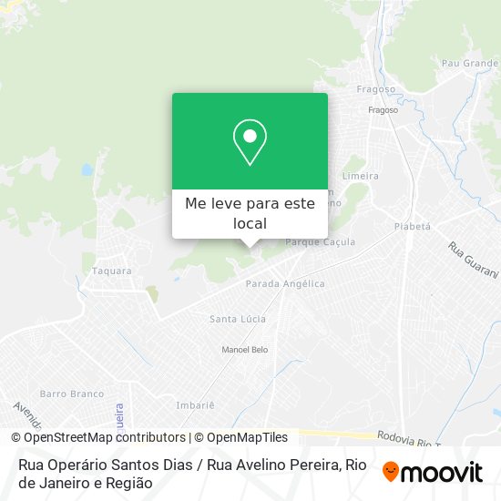 Rua Operário Santos Dias / Rua Avelino Pereira mapa
