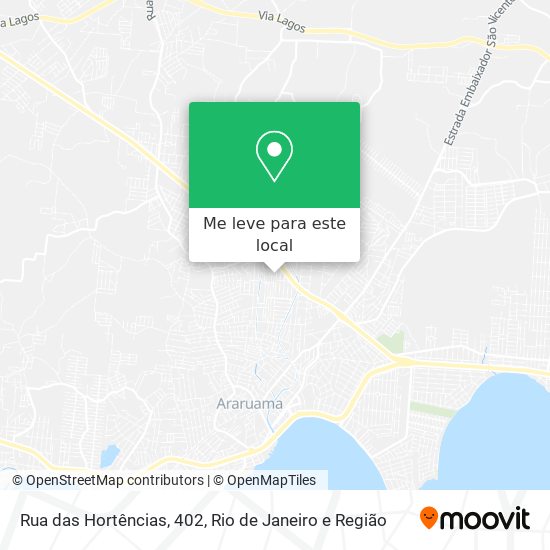 Rua das Hortências, 402 mapa