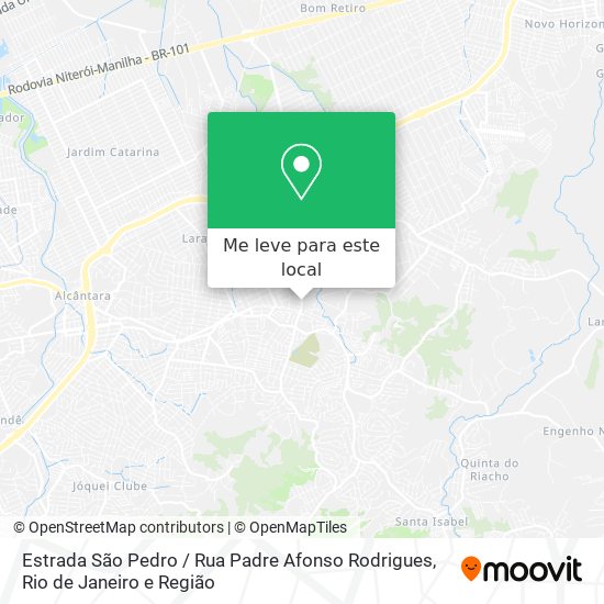 Estrada São Pedro / Rua Padre Afonso Rodrigues mapa