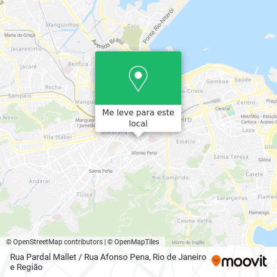 Rua Pardal Mallet / Rua Afonso Pena mapa